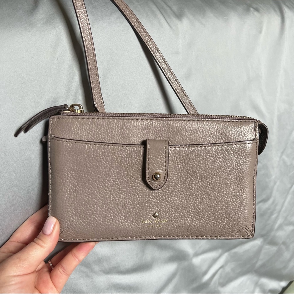 Kate Spade Jackson Small Tab Crossbody, taupe/gray - Picture 11 of 11